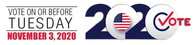 Vote on or before November 3, 2020.